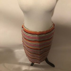 Talbots orange multicolor skirt size 4